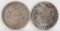 1890-O &1900-O Morgan Silver Dollars