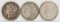 1896-O, 1896-S & 1902-O Morgan Silver Dollars