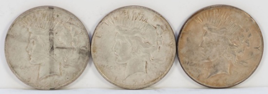 1923 P/D/S Peace Silver Dollars
