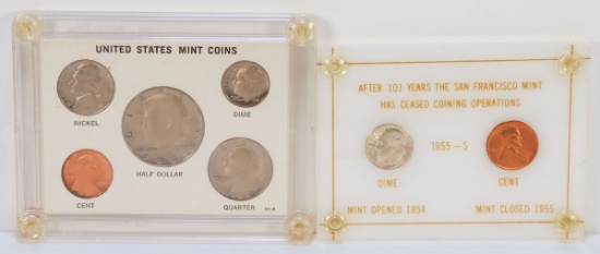 1984 US Mint Coin Set & 1955-S Roosevelt/Lincoln Coin Set