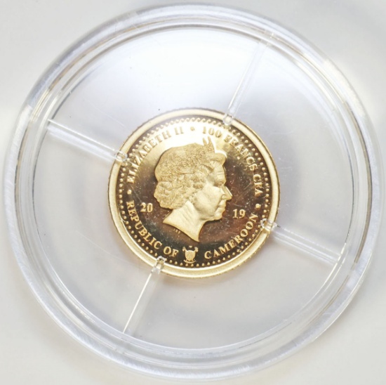 2019 200 Anniversary Queen Victoria Republic of Cameron 100 Francs Gold Coin