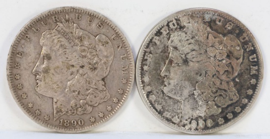 1890-O &1900-O Morgan Silver Dollars