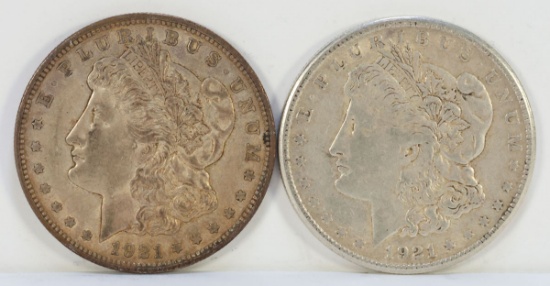 1921- D/S Morgan Silver Dollars
