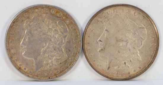 1921- P/S Morgan Silver Dollars