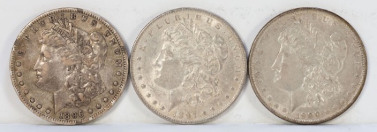 1896-P, 1897-P & 1900-P Morgan Silver Dollars
