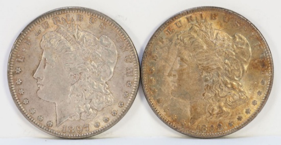 1897-P & 1898-P Morgan Silver Dollars