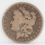 1891-P Morgan Silver Dollar