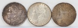 1890-P, 1896-P & 1897-S Morgan Silver Dollars