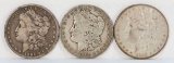 1896-O, 1896-S & 1902-O Morgan Silver Dollars