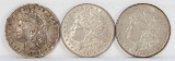 1896-P, 1897-P & 1900-P Morgan Silver Dollars
