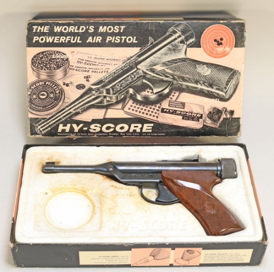 Vintage Hy-Score 800B .22 Pellet Air Pistol w/ Box