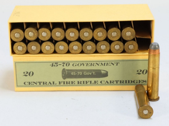45-70 Government Central Fire Ammo, 20 Rifle Cartridges