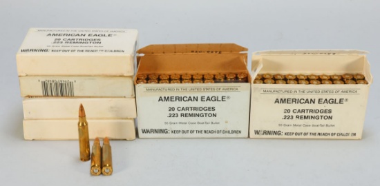 American Eagle .223 Remington 55 Grain Metal Case Ammo, 120 Rds.