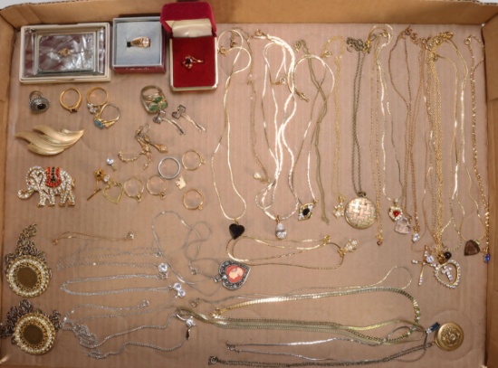 Gold & Silver Colored Jewelry, Rings, Etc.