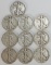 10 Walking Liberty Silver Half Dollars