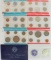 1969, 1970 & 1976 US Mint Uncirculated Coin Sets + 1971 Eisenhower 40% Silver Dollar