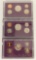 1988, 1992 & 1993 US Mint Proof Sets