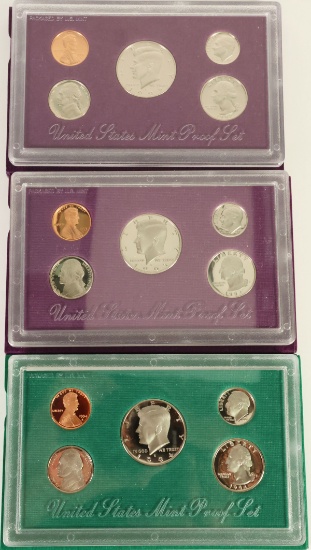 1992, 1993 & 1994 US Mint Proof Sets