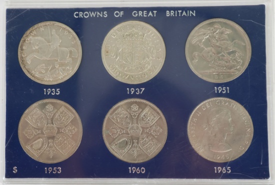 1935-1965 Crowns of Great Britain Commemorative Set