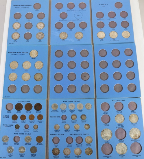 1937-1960 Canadian Half Dollar & 1961 To Date Half Dollar Partial Books &