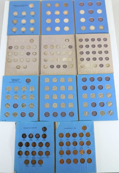 Penny/Nickel/Dime/Quarter Canadian Partial Blue Books