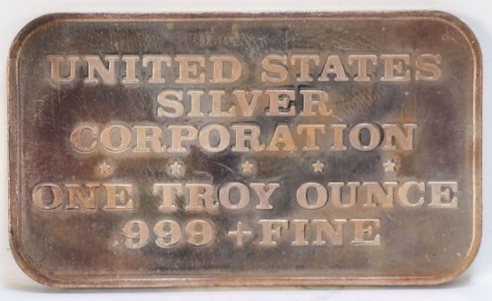 200th anniversary 1776-1976 of Congress US Silver Corporation .999 Fine Silver Bar