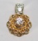 18K Gold Diamond Pendant, 3.8 Grams