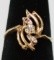14K Gold Ring W/Diamond Chips, 2.3 Grams