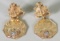 14K Gold Earrings W/Diamonds, 9.8 Grams