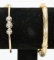 2 14K Gold Bracelets, I With Diamonds, 16.5 Grams