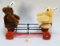 1988 Steiff Mohair Teddy Bears Teeter Totter Pull Toy On Wheels