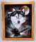 Vintage Black Velvet Wolf W/Eagle, By Gastro (?)