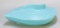 California USA Pottery Turquoise Leaf Shaped Bowl/Dish W/Lid, SG 20