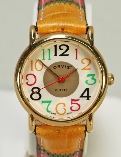 Orvis Ladies "Rainbow" Quartz Wrist Watch, NOS