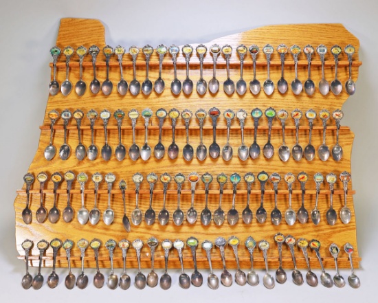 Collector Spoons W/Display Stand