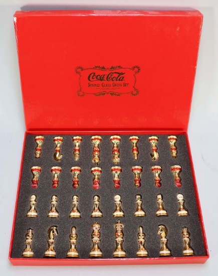 Coca-Cola Stained Glass Chess Set