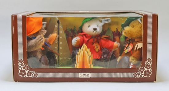 1983 Steiff Nimrod Teddy Bear Campfire Set, Limited Edition No. 586