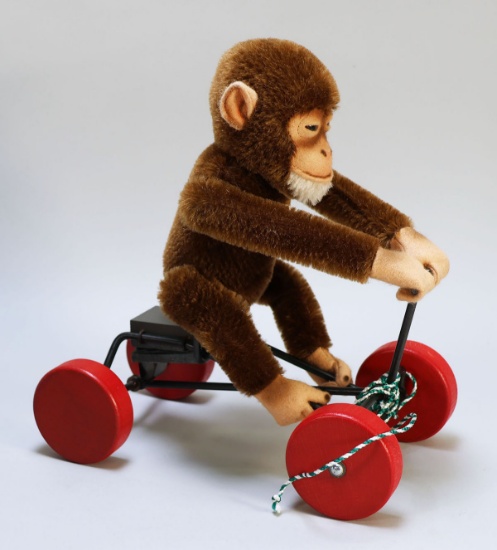Vtg 1993 Steiff Record Peter Jocko Monkey Pull Toy