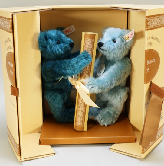 1996 Steiff Friends Forever Blue Bears, Limited Edition No. 00690