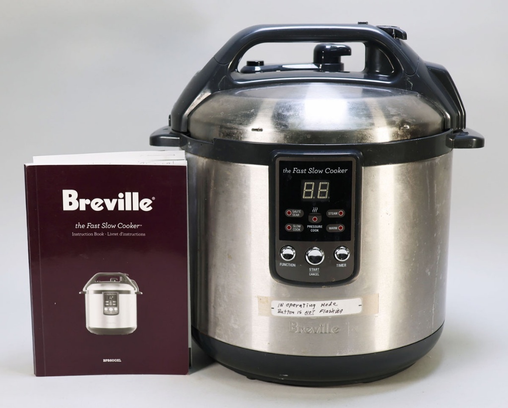 Breville The Fast Slow Cooker 6 Quart Pressure Cooker, Model BPR600XL |  Computers & Electronics Appliances | Online Auctions | Proxibid