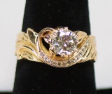 14K Gold Ring W/Diamond, 6.7 Grams