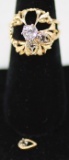 14K Gold Diamond Ring, 6.8 Grams