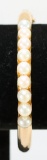 14K Gold Bracelet W/Pearls, 15.7 Grams