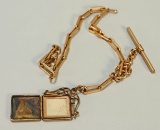 Vintage Locket Watch Fob w/ Chain