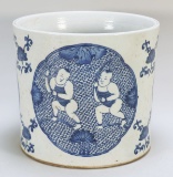Chinese Blue & White Brush Pot