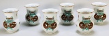 6 Chinese Famille Rose Scholar Items
