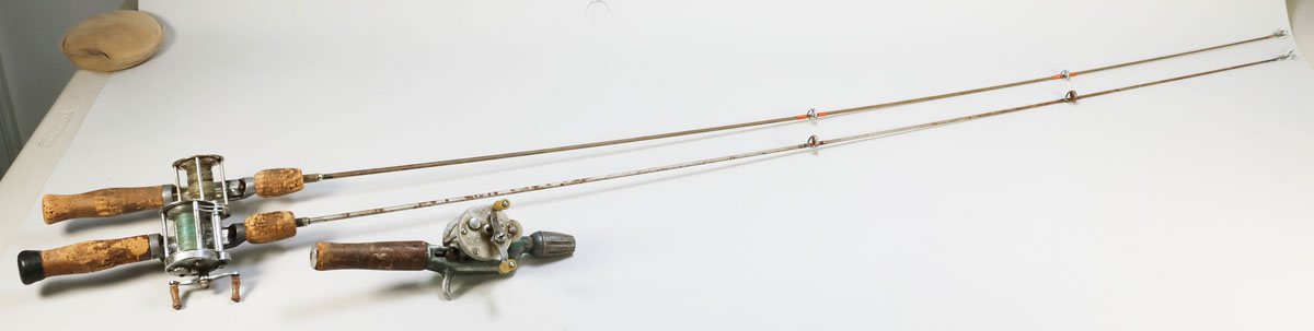 2 Old Metal Fishing Rods From 1920's W/Pflueger 