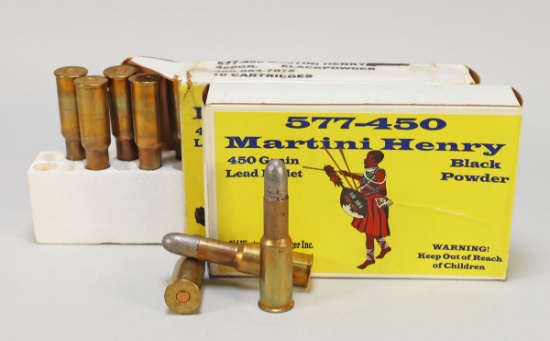 577-450 Martin Henry 450 Gr. Black Powder Cartridges, 20 Rds.