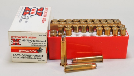 Winchester 45-70 Gov. 300 Gram Ammo, 37 Rds.