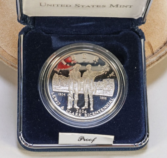 2004 Lewis & Clark Bicentennial Proof 90% Silver Dollar - U.S. Mint